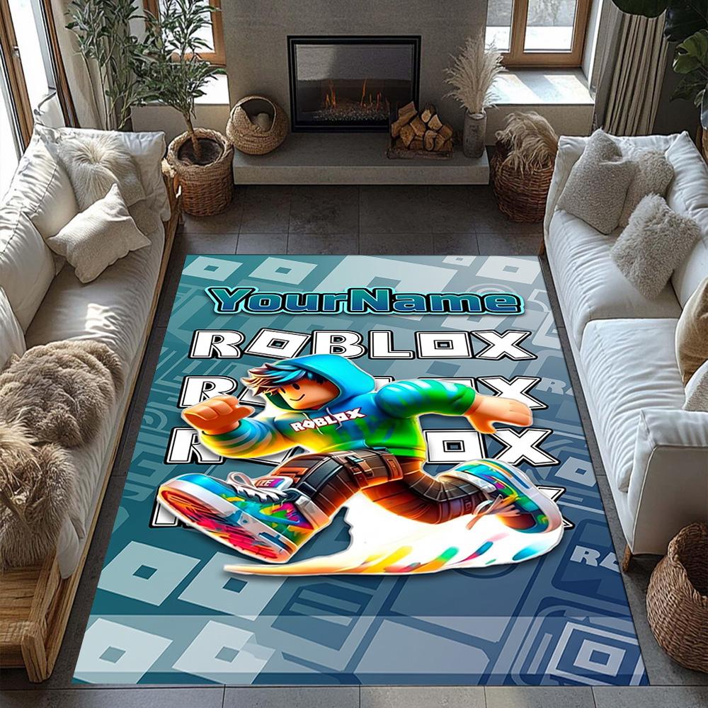 Roblox 365 Personalized Name Floor Mat Suitable for Living Rooms Bedrooms Foyer Game Room Anti-slip Rug Decorate Offices