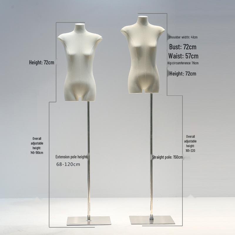 Манекен женский с плоским телом в корейском стиле и широкими плечами для демонстрации женской одежды
