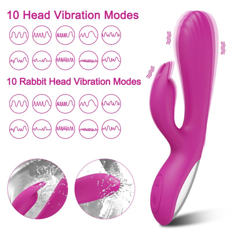 Rabbit Vibrator for Women Powerful Clitoris G Spot Stimulator Vagina Nipple Clit Massager Dildo Sex Toys Female Adults Supplies
