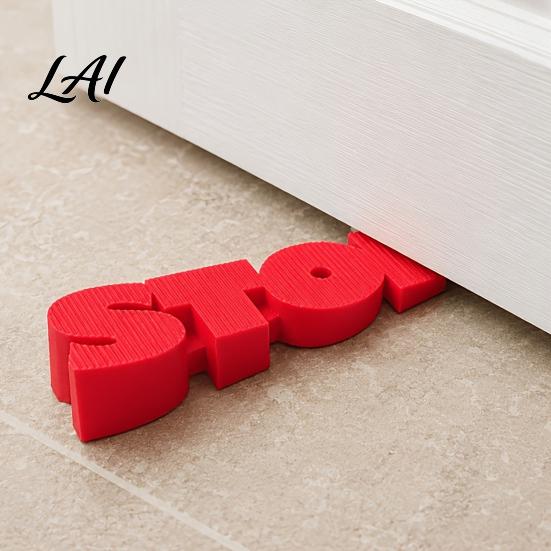 Decorative Office Desk Decor 3D Printed Door Stopper for Bottom of Door STOP Letter Non-Slip Stop Heavy Duty Floor Holder Wedge Home Office Doorstop