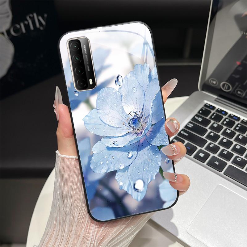 For Huawei P Smart 2021 Phone Case Trendy Fantasy Design Tempered Glass Bumper For Huawei Y7A PPA-LX3 PPA-LX1 PPA-LX2 Back Cover