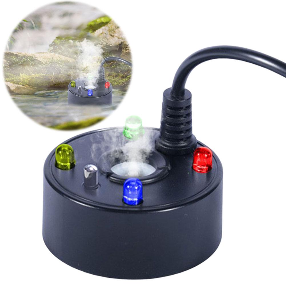 USB-генератор тумана 4 светодиода, туманогенератор, фонтан для воды, пруд, машина для тумана, для Хэллоуина, декорации для аквариумов, декорация для альпинария