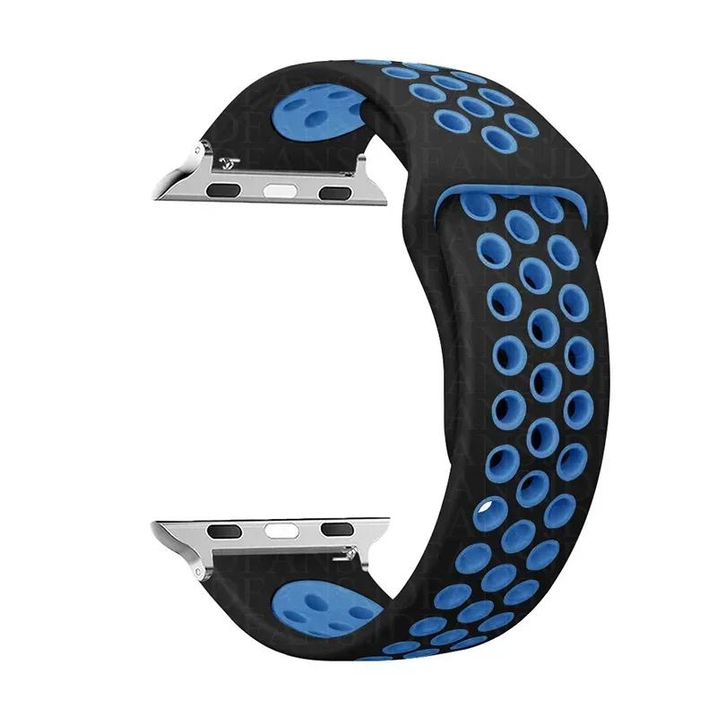 Спортивный ремешок-петля Для ремешка для Apple Watch Ultra 2 49 мм 44 мм 40 мм 41 мм 45 мм 42 мм 38 мм Силиконовый браслет для iwatch серии 9-8-7 6 5 4 SE