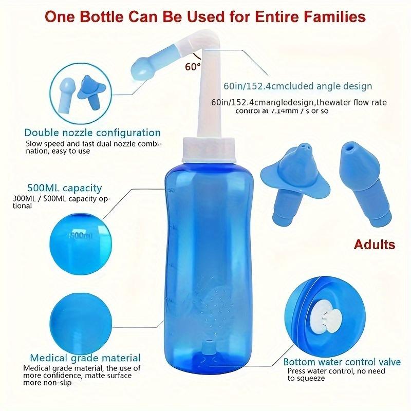 Профессиональный очиститель для промывания носа Назальный ирригатор Бутылка для промывания Защита от аллергического ринита Взрослые Дети уход Нетти-поты