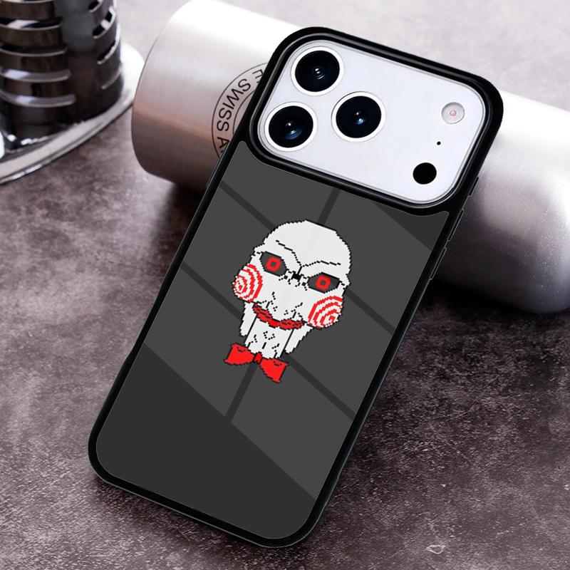 Saw Jigsaw Puppet Phone Case For iPhone 17,16e,15,14,13,12,11,Mini,Pro,MAX soft Silicone Cover