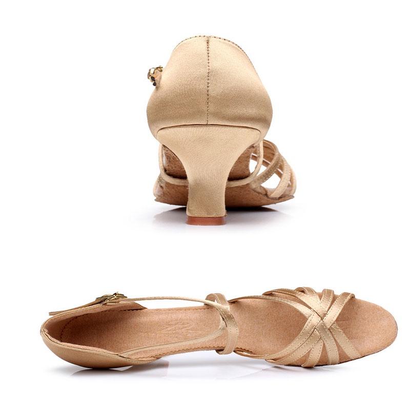Stylish 5 Cm High Heel Adult Female Ballroom Dancing Shoes With Exposed Toe