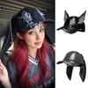 Кепка бейсболка из рваного денима с кроликом, кепка snapback с ушками щенка и кролика, шляпа с цепочками и ушами добермана, для девочки