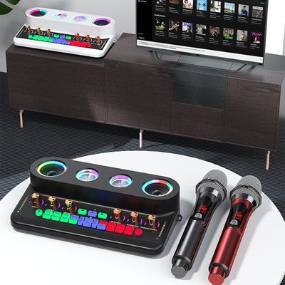Беспроводной микрофон KTV Family Live Machine Bluetooth Звуковая карта Динамик Открытый Портативный Live Караоке Пение Динамики для изменения голоса