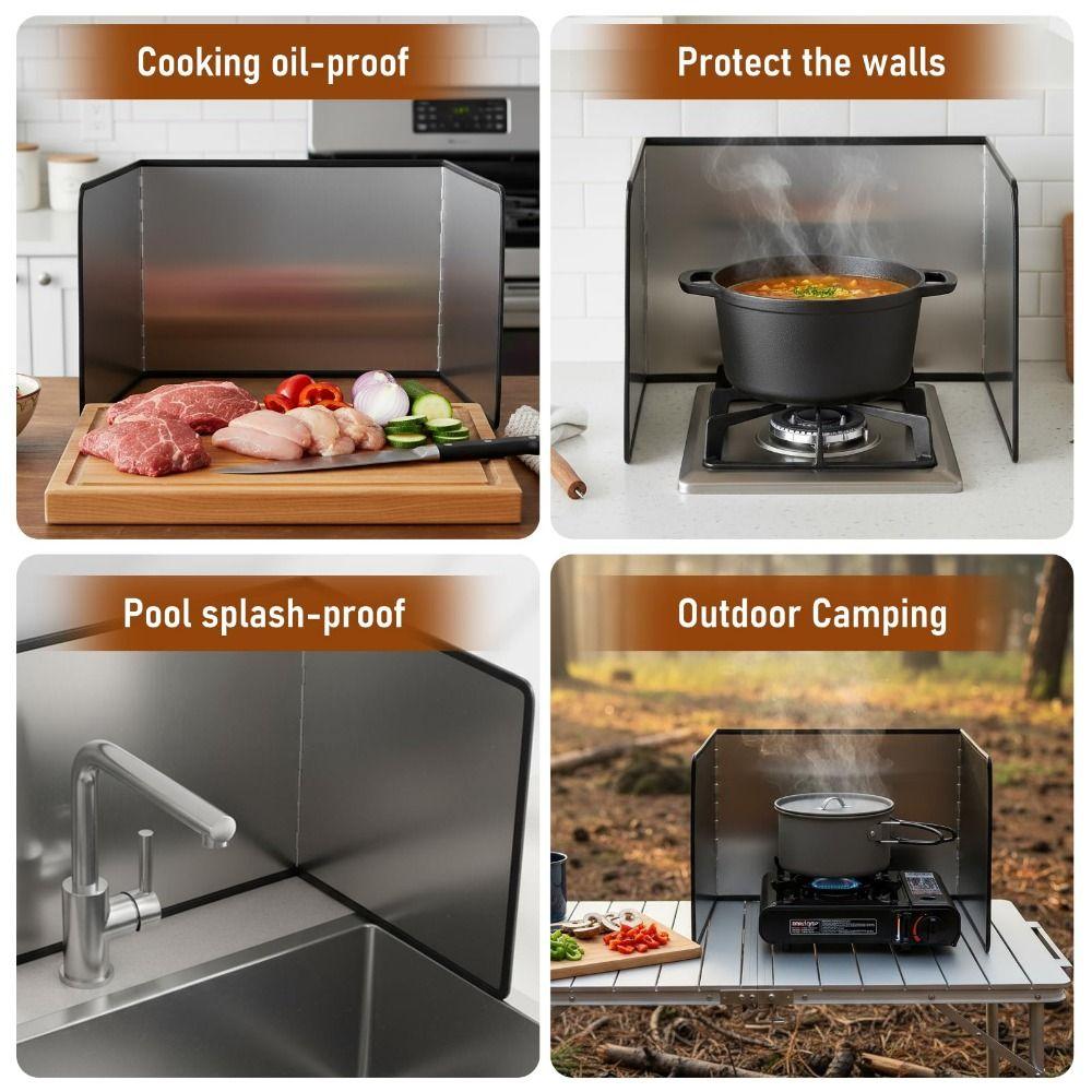 Aluminum Foil Grease Splatter Screen Oil Spill-proof Heat Shield Anti Splatter Shield Baking