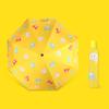 Three-fold Umbrella Lovely Bear Sunny and Rainy Umbrella for Women Girl Kids Black Rubber Reinforced Folding Automatic Umbrellas