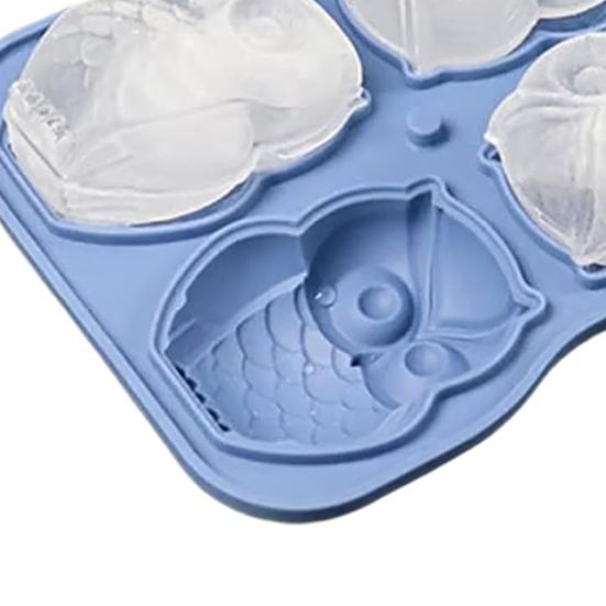 Форма для льда Французский бульдог Гибкий силиконовый лоток с защитной крышкой Оригинальная форма животного 3D Форма для льда для виски коктейлей сока Веселый любитель бульдогов