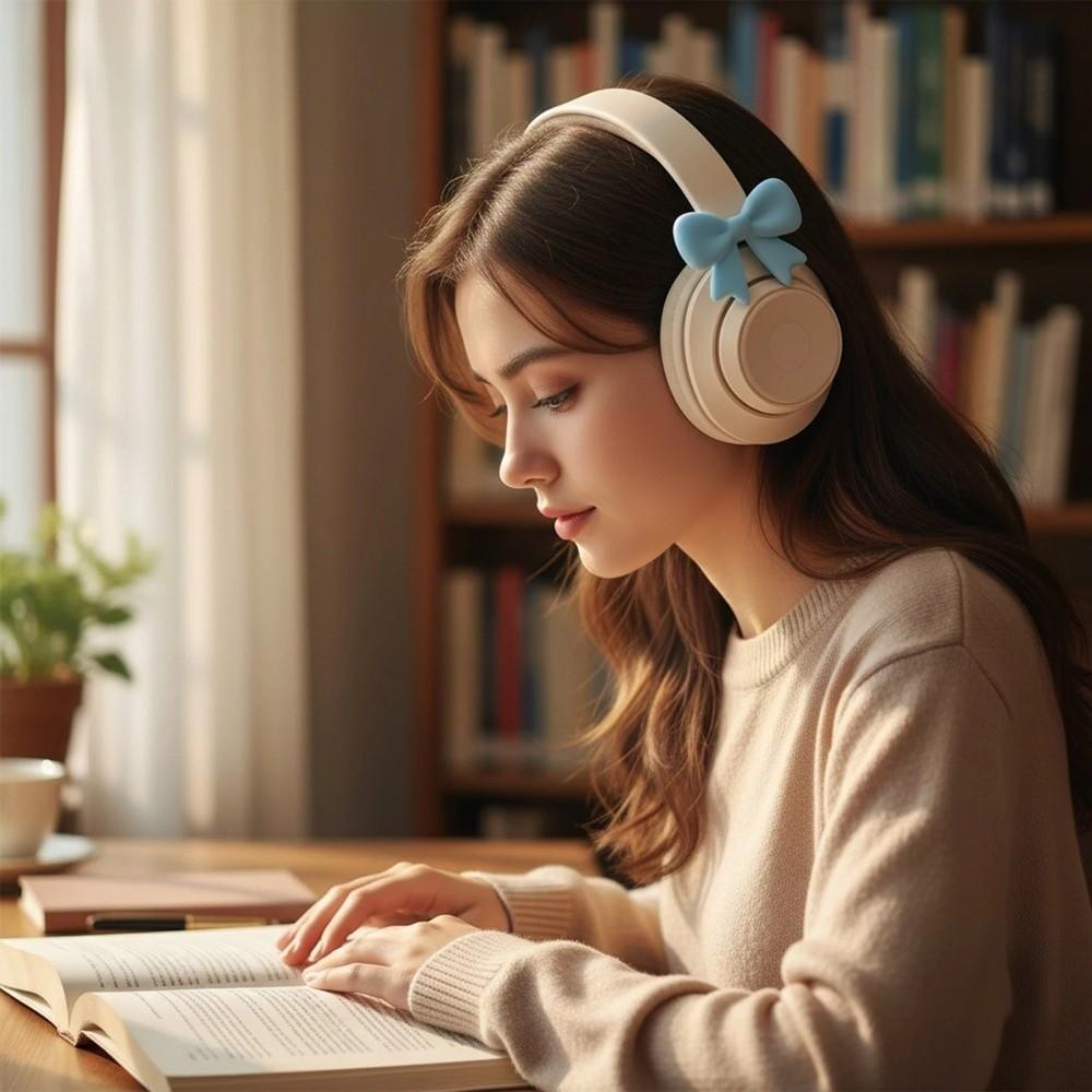 Креативный силиконовый зажим-бантик для наушников, клипса для DIY-декора наушников, Кавайная милая 3D-бантик, Декор для наушников, Универсальный
