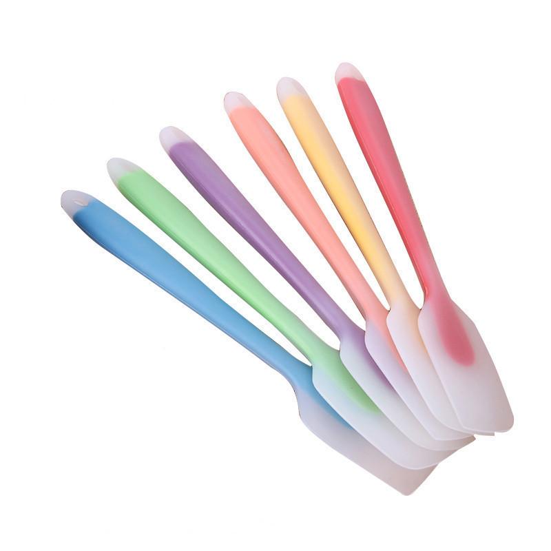 Non Stick Baking Silicone Spatulas Cake Flour Mixing Scraper Translucent Spatula Kitchen Cooking Pastry Scraper Mold Brush Tool Baking Accessories
