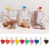 50PCS MultiFunctional Colorful Cute Small Clips Simple Mini Photo Clip Wooden Clips Small Love Heart Pegs Clothespin