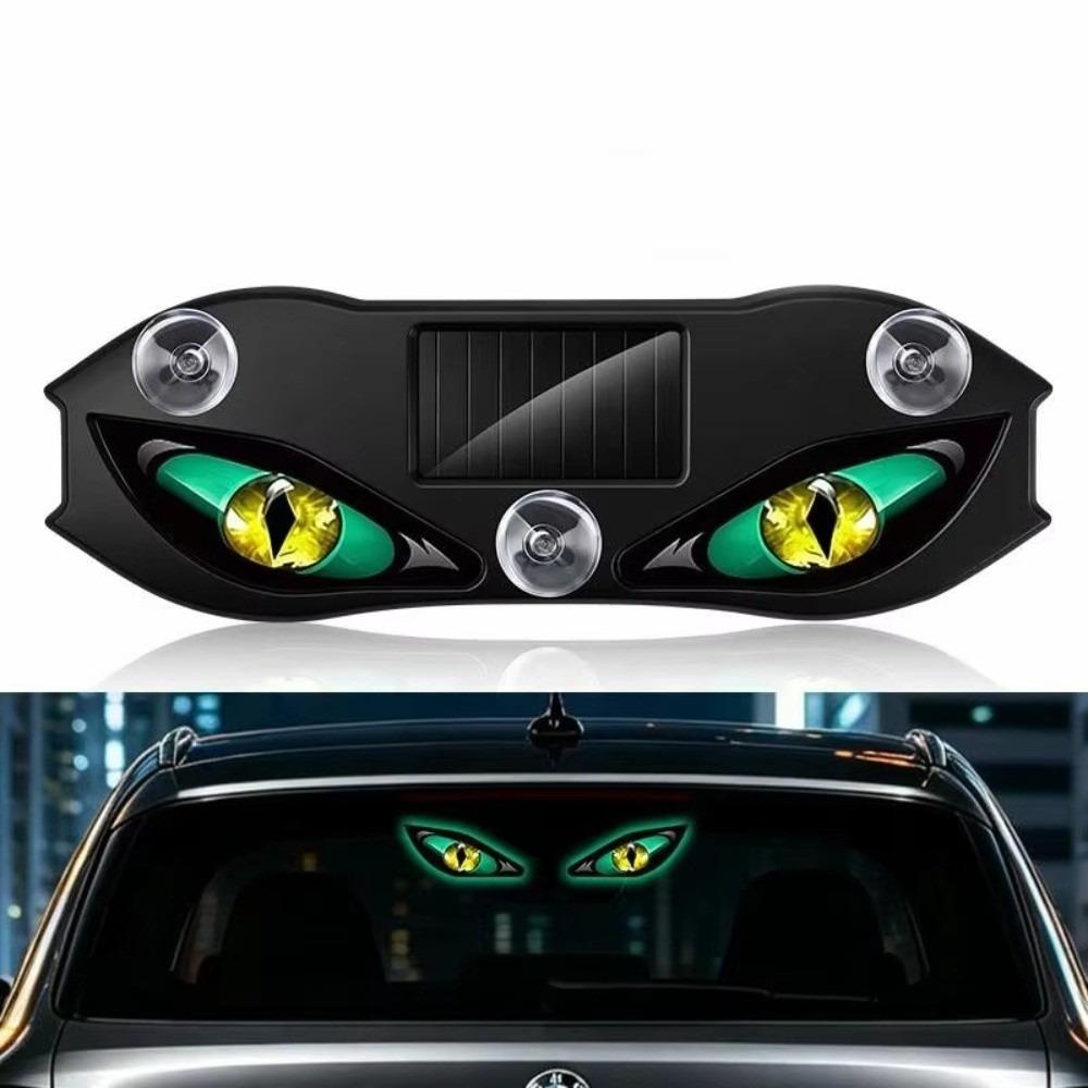 Flashing Car Demon Eye Light Solar Powered Car Window Light LED Signal Lamp Vehicle Accessories