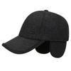 Letters Middle Sports Aged Elderly Hats Autumn Winter Ear Protection Warm Thick
