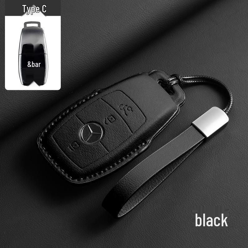 Mercedes-Benz Key Case - Genuine Leather for GLC, GLE, C-Class, E-Class