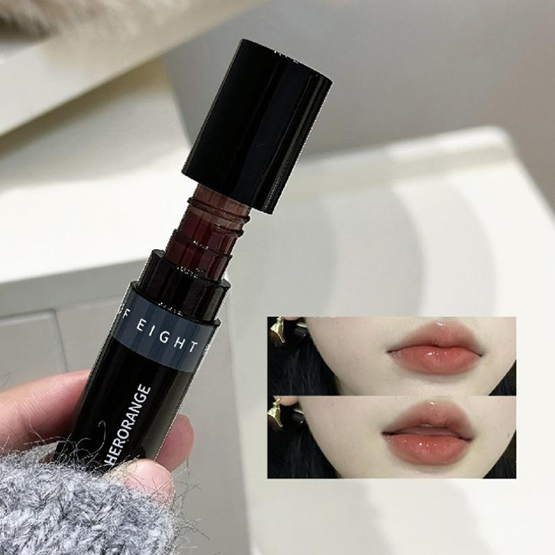 Herorange Mirror Lip Glaze Juice Red Lip Gloss Long-Lasting Shiny Lip Gloss, Student-Friendly Skin-Brightening Nude Lipstick