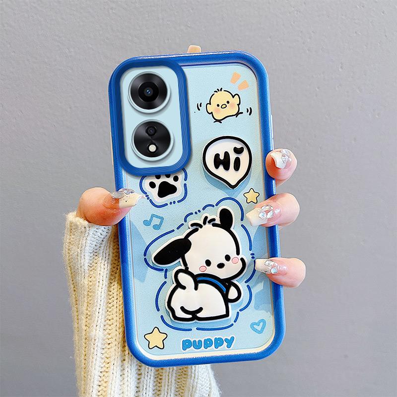 Oppo Shockproof For Keysion Case A18 A38 A58 A78 A98 5g With Lanyard Silicone Cute 3d Cartoon Doll Phone Cover For Oppo A17 A17k