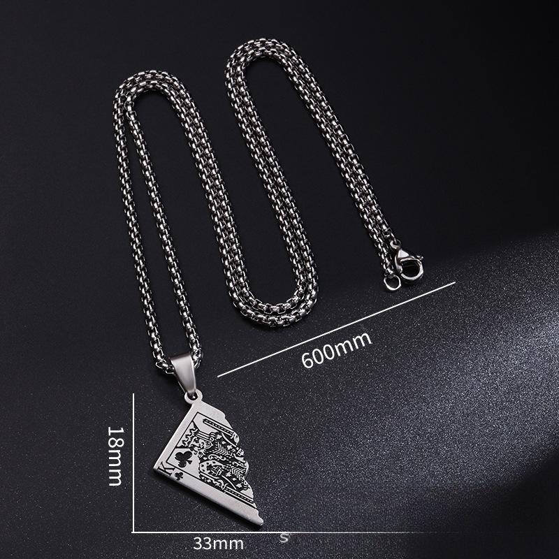 Оригинальное европейское и американское покерное ожерелье с подвеской Q/K, модное мужское и женское