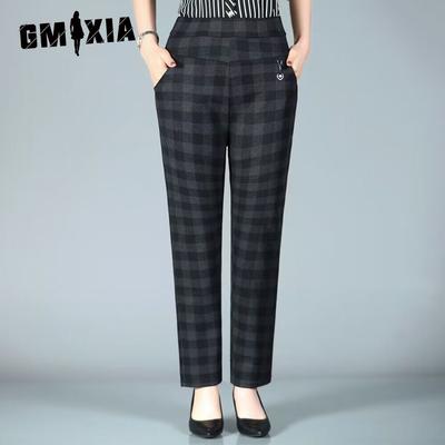 Зимние модели, утепленные женские брюки больших размеров, эластичные, с высокой талией, прямые, повседневные брюки