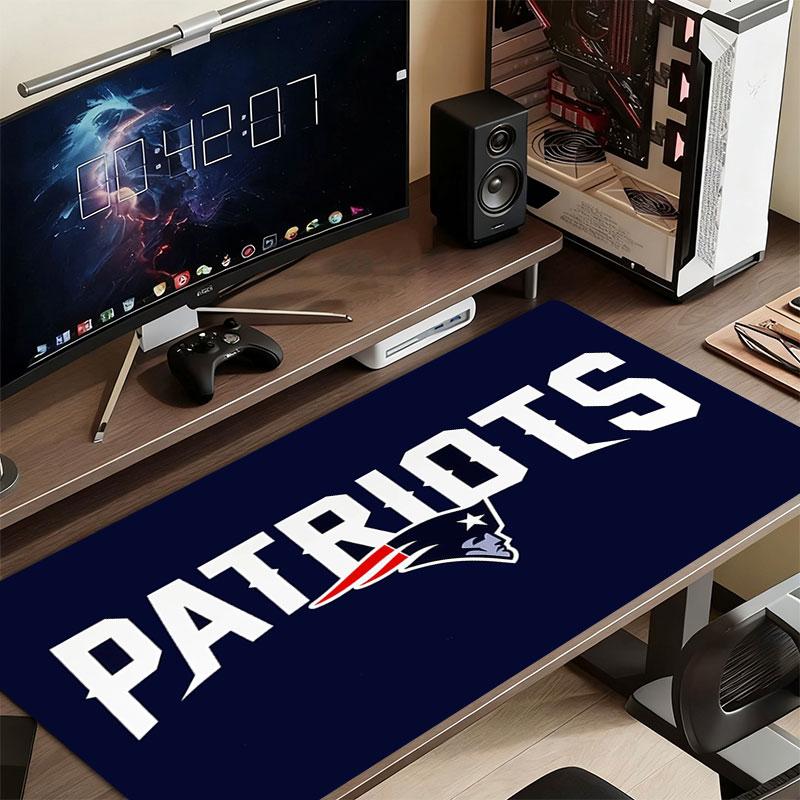 Patriots Mouse Pad, Large Gaming Desk Mat, Non-slip XXL Mousepad for Laptop & Tablet, Mini PC Playmat with Stitched Edges