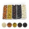140x Деревянные бусины с большим отверстием,Круглые 4мм 10мм,Разделительные Свободные для Шарма,Изготовления Ювелирных Изделий,Ювелирная Фурнитура