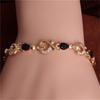 Women's Fashion Gold Color Heart Bracelet Ladies 4 Colors Stones Bracelets Bangles Jewelry Gift