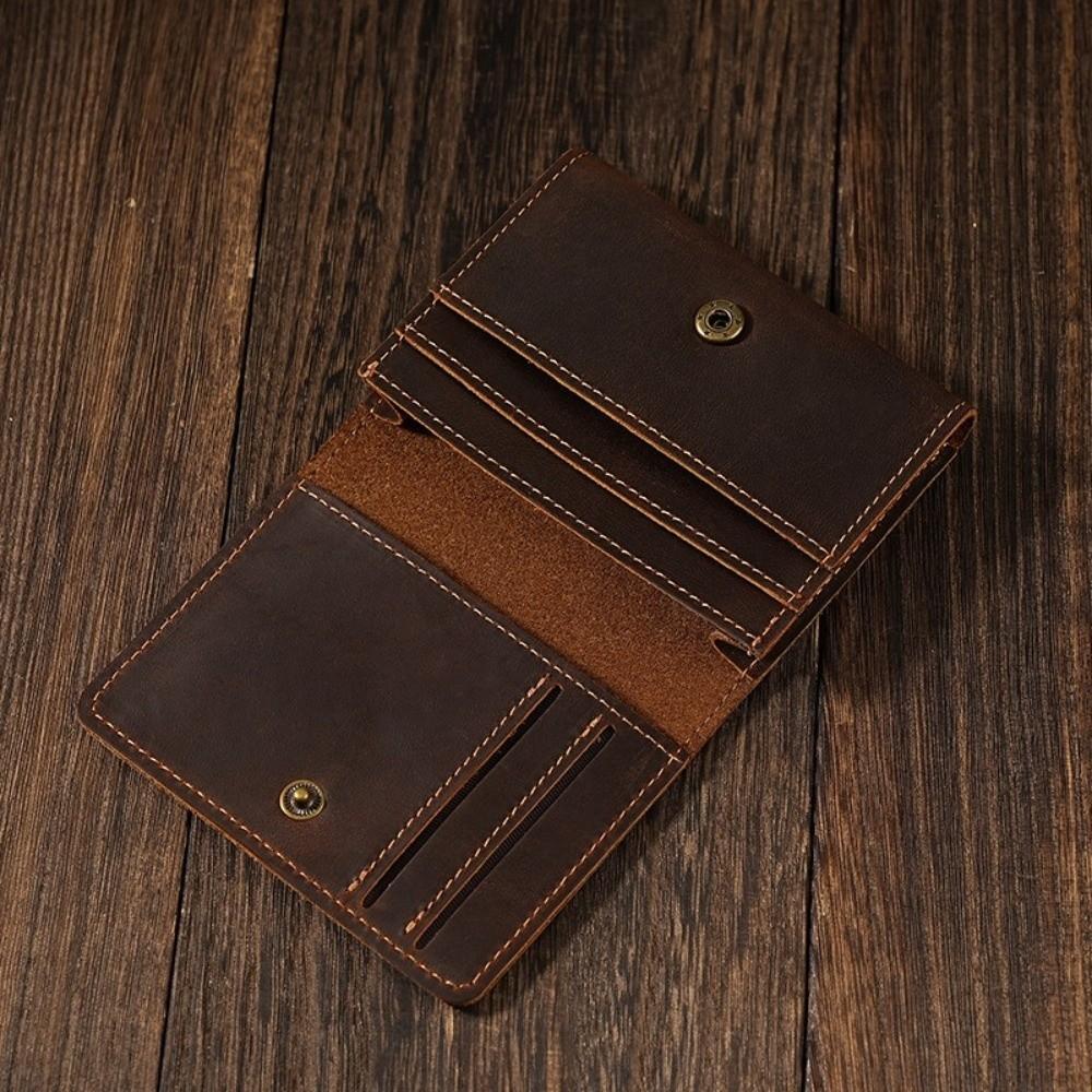 Durable Genuine Leather Card Holder Thin Portable Business Card Case Multi Card Slot Card Wallet Women
