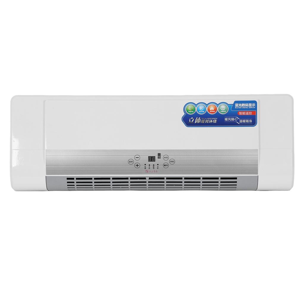 Настенный обогреватель, естественный ветер и теплый ветер, обогреватель двойного назначения, всесезонный таймер, дистанционное управление, 40 кв. м