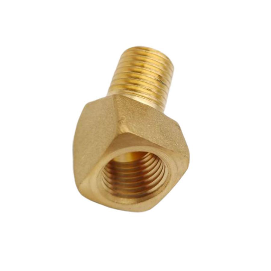 2x Solid Brass Street Pipe 45 Degree Elbow 1/4" Male Female NPT Air Fuel Water