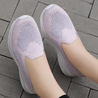 2025 туфли на плоской подошве с одним ремешком для мам среднего и пожилого возраста, нескользящие, с мягкой подошвой, носочные туфли, женская уличная повседневная обувь для ходьбы