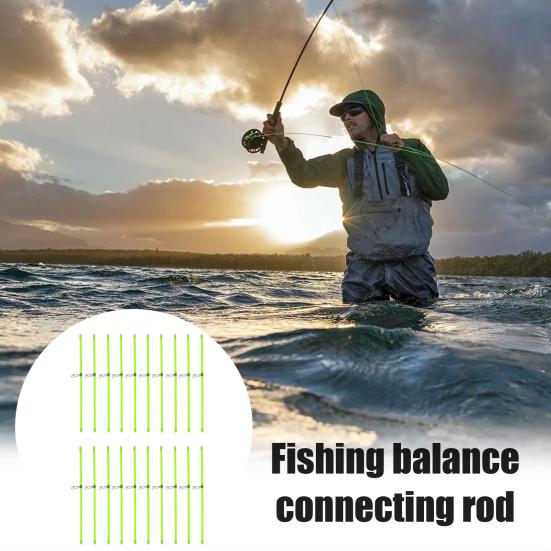 20Pcs Luminous Fly Fishing Anti-Tangle Feeder Tube with Snaps Hook 15/20/25cm Fishing Balance Connector for Teaser Saltwater Bait Cage