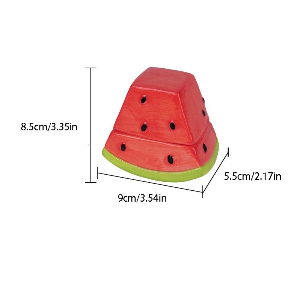 Creative Watermelon Toothpick Box Multi-functional Cute Ceramic Toothpick Jar Decorative Storage Jar Restaurant Table