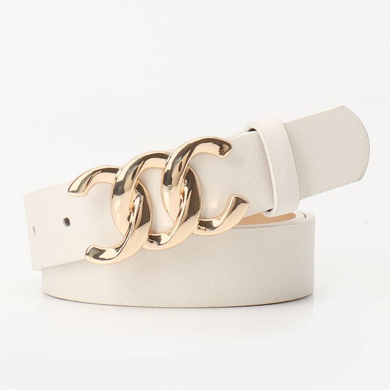 Women S Fashion Commuter Style Alloy Buckle Belt For Jeans