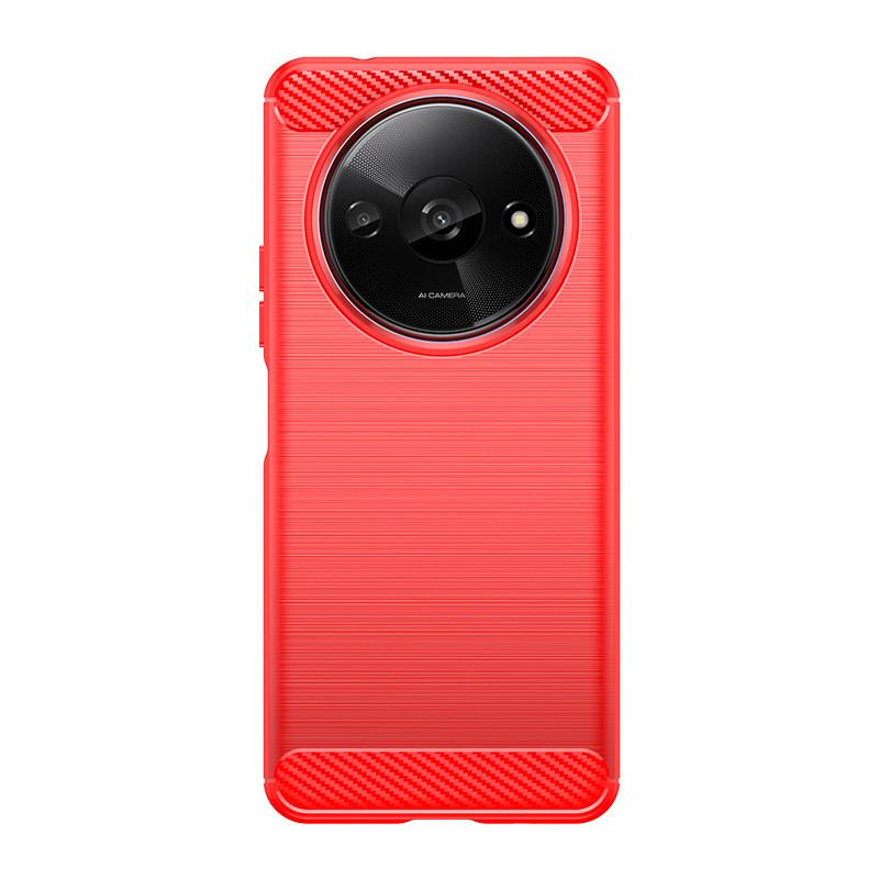 Защитный чехол для мобильного телефона Redmi A3 с текстурой шлифованного карбонового волокна
