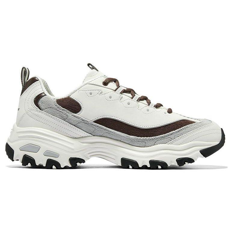 Skechers D'Lites 1.0 Низкие уличные ботинки Мужские Белый Коричневый Черный 894282-OWBR