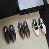 Модные женские шлепанцы мюли дизайнерские сандалии 2025 новые платья с квадратным носком кожаные слайды 2025 лето с ремешком через пятку с пряжкой сандалии женские