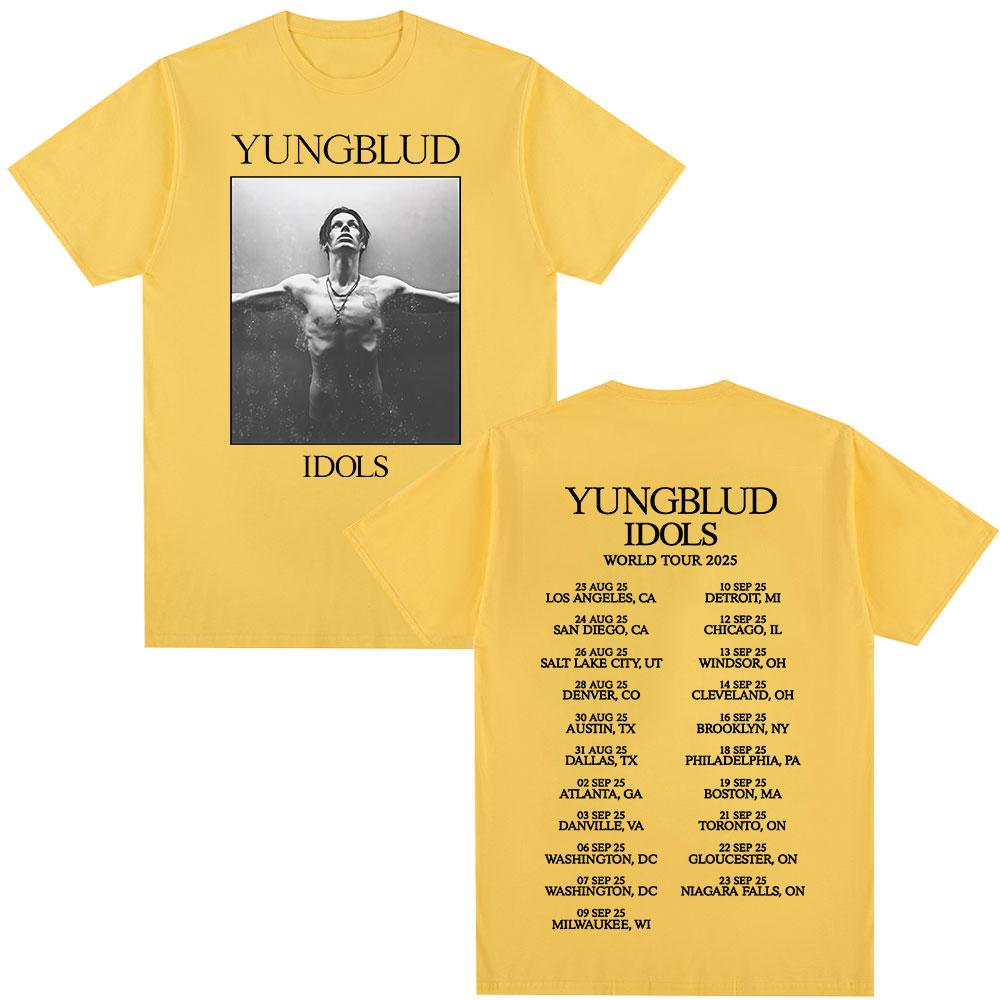 Yungblud IDOLS Album Tour T Shirts Fan Gifts Unisexs Women Clothing Hip Hop Short Sleeve Tshirts Oversized Summer Cotton Tshirt