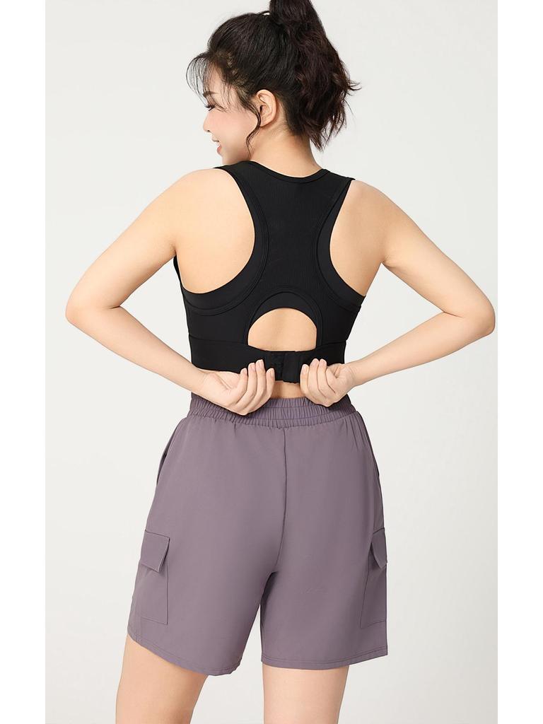 Спортивный бюстгальтер большого размера, ударопрочный, с гоночной спинкой и бретелями в два слоя