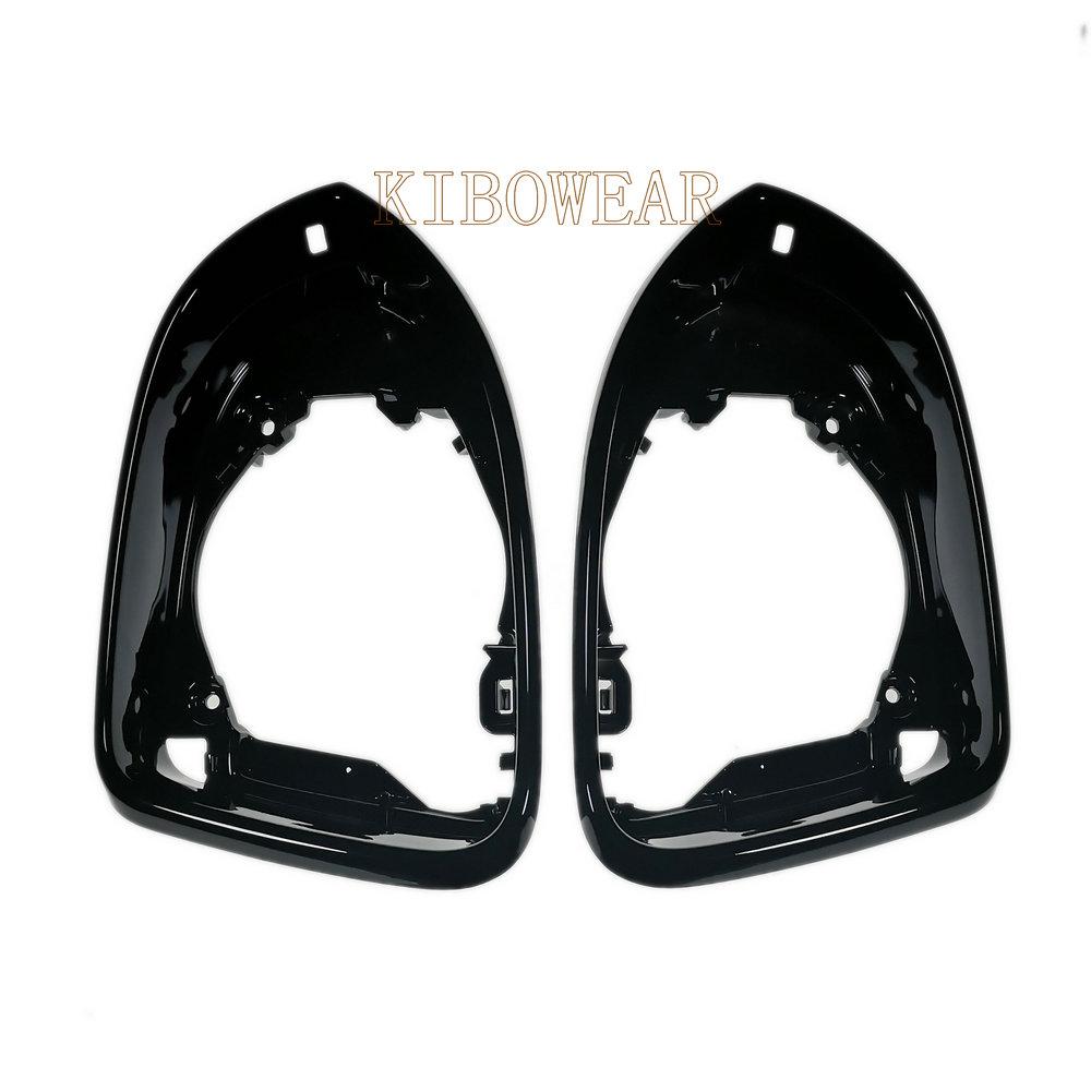 Глянцевая блестящая черная рамка корпуса бокового зеркала, накладка для VW Passat B8 Arteon B7, держатель CC Jetta, замена стеклянной рамы