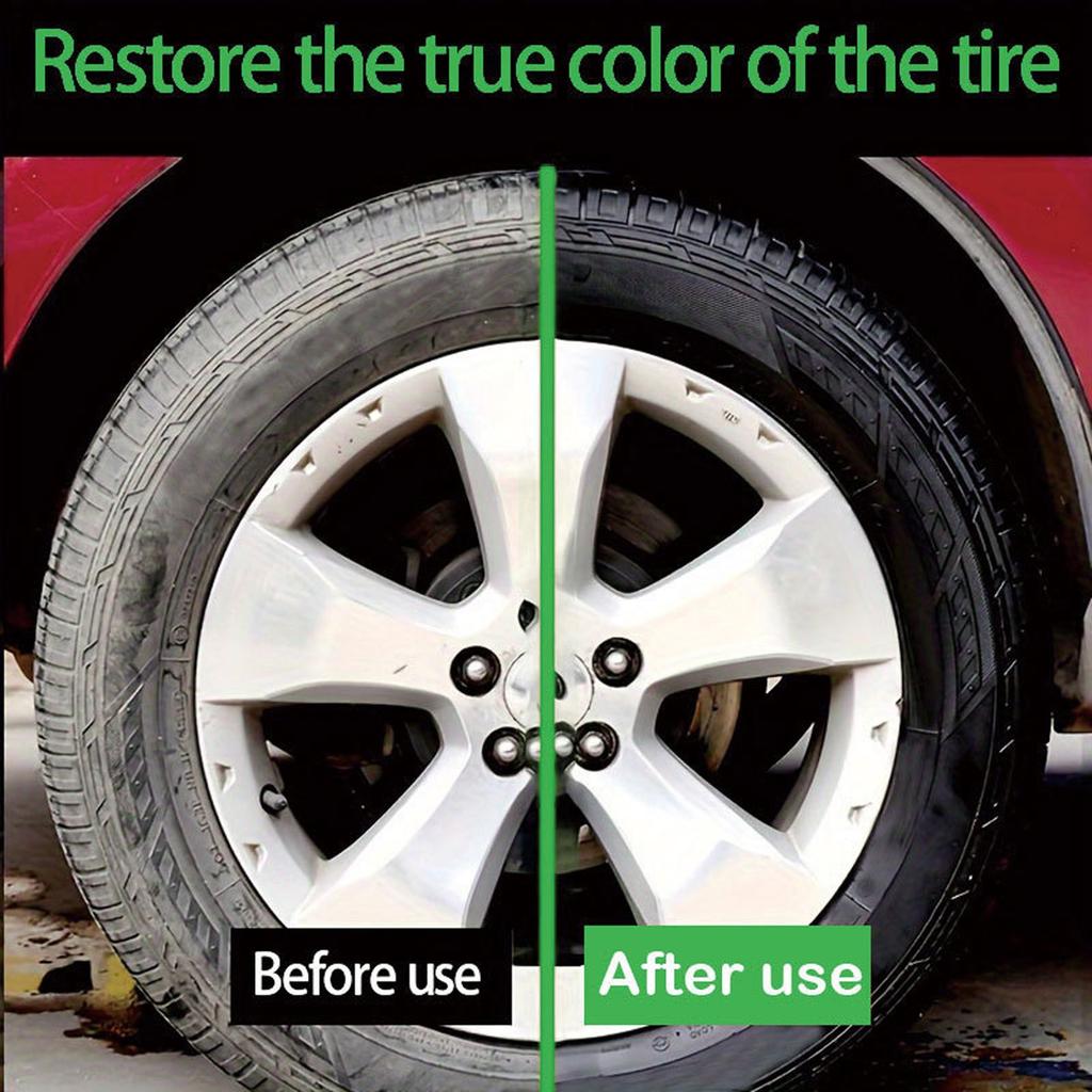Осветлитель автомобильных шин, очиститель, чистка ступиц колес, антивозрастной, реставрационный, чернящий 100 мл