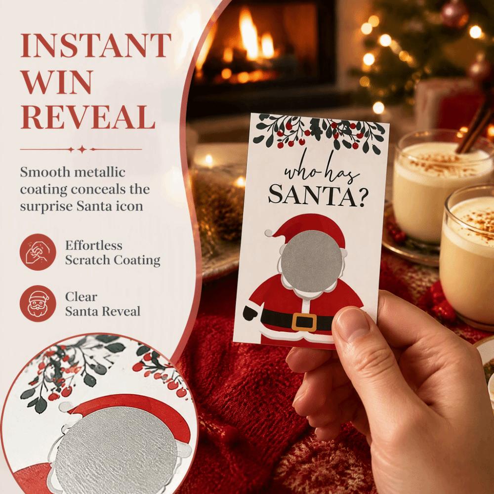 DIY Games Scratch Off Cards Paper Xmas Interactive Game Cards New Year Celebrations
