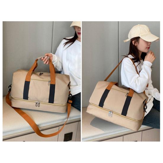 Дорожная сумка Раздельное хранение сухих и влажных вещей Расширяемое отделение Большая вместимость Регулируемый ремень Ручная кладь Спортивная сумка для пляжа Деловая сумка