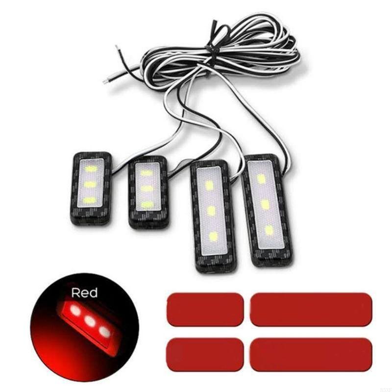 2025 New 4Pcs LED Car Interior Lamp Night Led Decoration Mini Light Ambient Lighting Car Styling Light