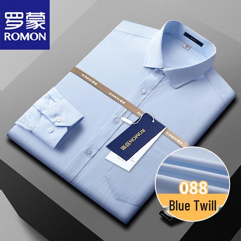 ROMON Мужская рубашка с длинным рукавом в стиле business casual