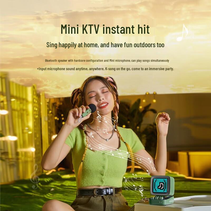 Divoom Ditoo Mic Pixel KTV Speaker with Wireless Microphone