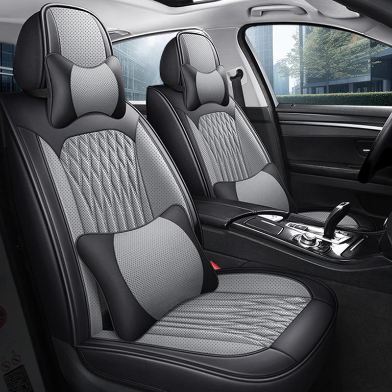 Новый Роскошный Универсальный Чехол для Автосиденья Полный Комплект ПУ Кожа 1 Сиденье Подушка Переднего Сиденья