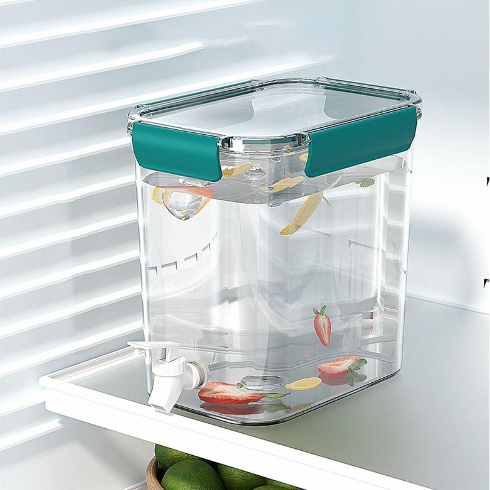 With Spigot Cold Water Kettle Plastic Water Container Portable Drink Dispenser Kitchen