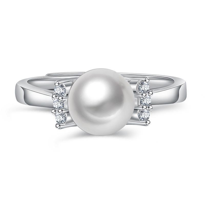 Chic Pearl Open Ring - Artistic and Sweet Style for Women